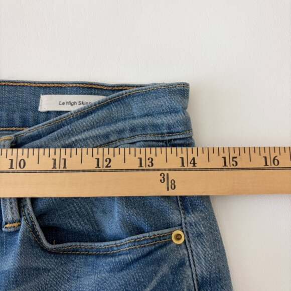 Frame Jeans Womens 27 Blue Le High Skinny Mid-Rise Fray Step Hem Stretch Denim - Picture 4 of 12